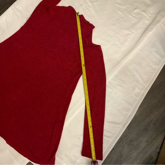 BCX Women’s Trapeze Pullover Mock Cold Shoulder Top Long Sleeve M Fall Boho Cozy - Picture 7 of 11